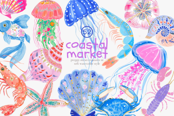 Download Coastal Market Clipart Set - Premium Resources