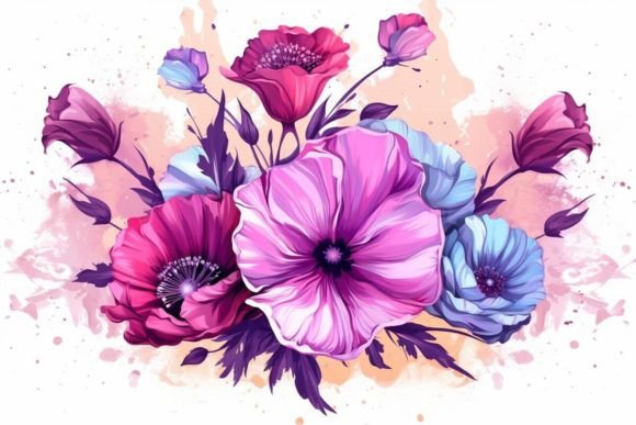 Download Artistic Backgrounds Poppy Field Art - Artistic backgrounds Collection