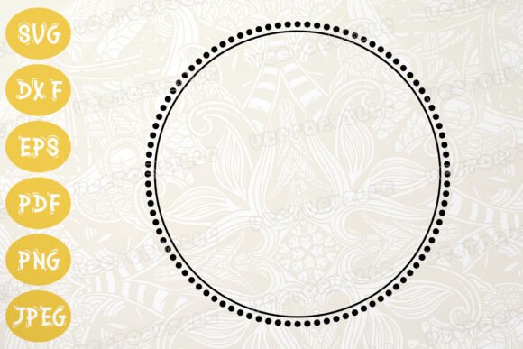Download Elegant Dotted Circle Frame SVG Monogram - Circle Collection