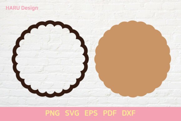 Download Scallop Shape Circle Frame Sign Label - Circle Collection