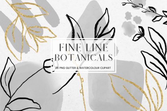 Download Fine Line Floral and Watercolour Clipart - Fine line Collection