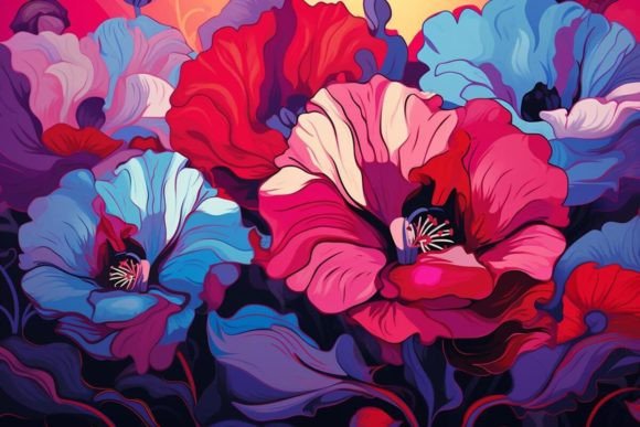 Download Artistic Backgrounds Poppy Field Art - Artistic backgrounds Collection