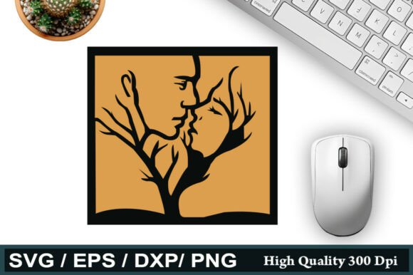 Download Tree Couple Acrylic Wall Decor SVG - Acrylic Collection