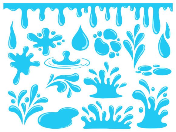 Download Water Splash Element Background - Element Collection