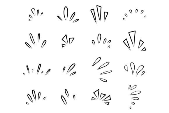 Download Hand Drawn Splash Burst Element Set Pack - Element Collection