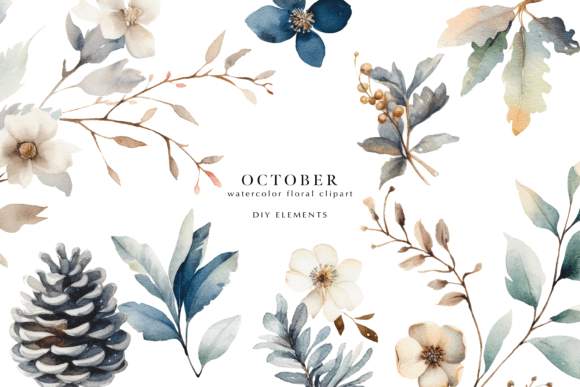 Download Watercolor Fall Clipart Diy Elements - Element Collection