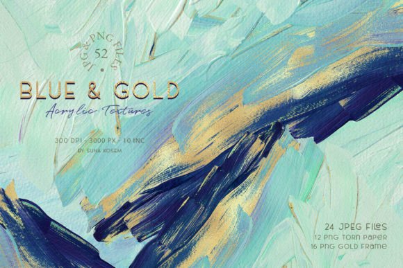 Download Turquoise &amp; Gold Acrylic Backgrounds - Acrylic Collection
