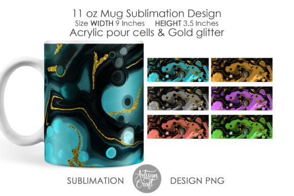 Download Sublimation Mug Designs, Acrylic Pour - Acrylic Collection