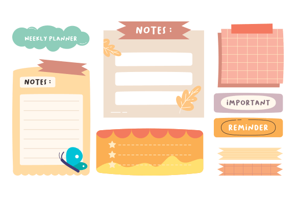 Download Cute Hand-Drawn Bullet Journal Element - Element Collection