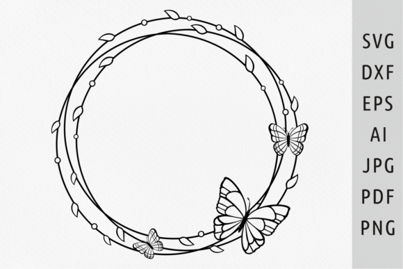 Download Butterfly Border Svg Circle Frame Svg - Circle Collection