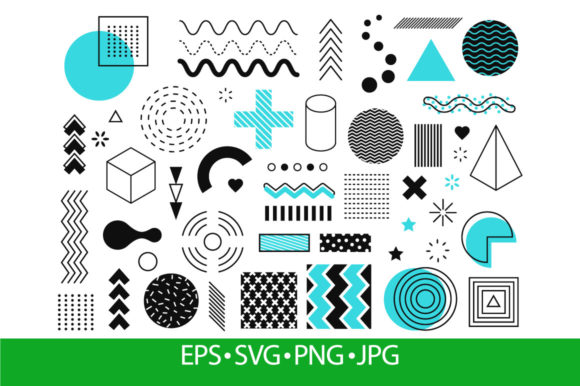 Download Memphis Graphic Abstract Elements - Element Collection