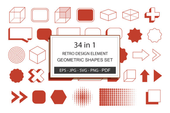 Download Retro Design Element Geometric Shape - Element Collection