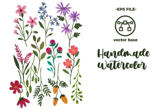 Download Watercolor Flower Elements - Element Collection