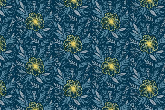 Download Continuous Seamless Flower Line Pattern - Premium Resources
